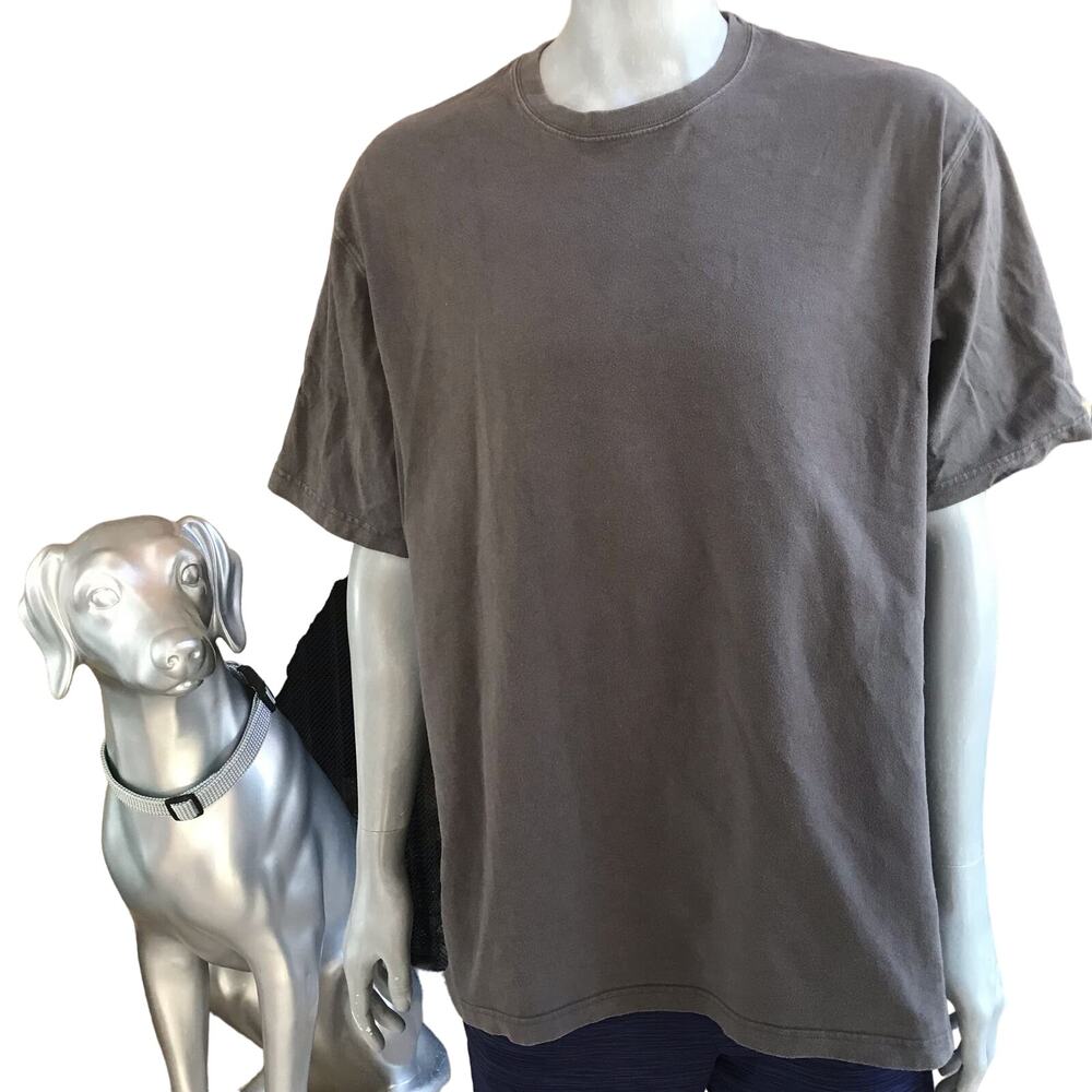 Duluth Trading Longtail T Gray Short Sleeve Cotton Shirt Men’s Size Large
